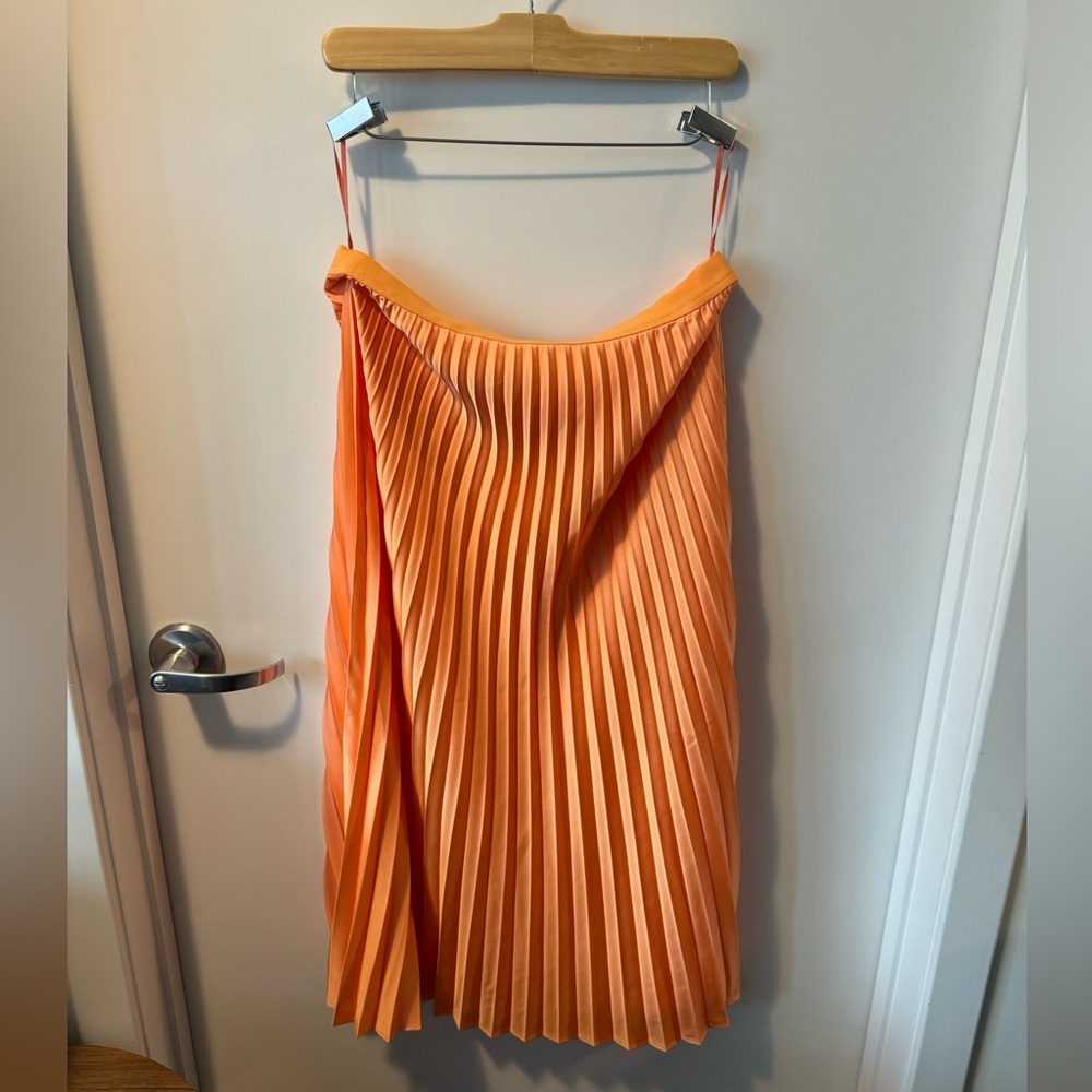 J. Crew Gwyneth pleated slip skirt | Orange | Size: M